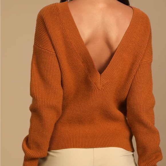 Lulu’s - Rust Brown reversible sweater - Picture 5 of 7